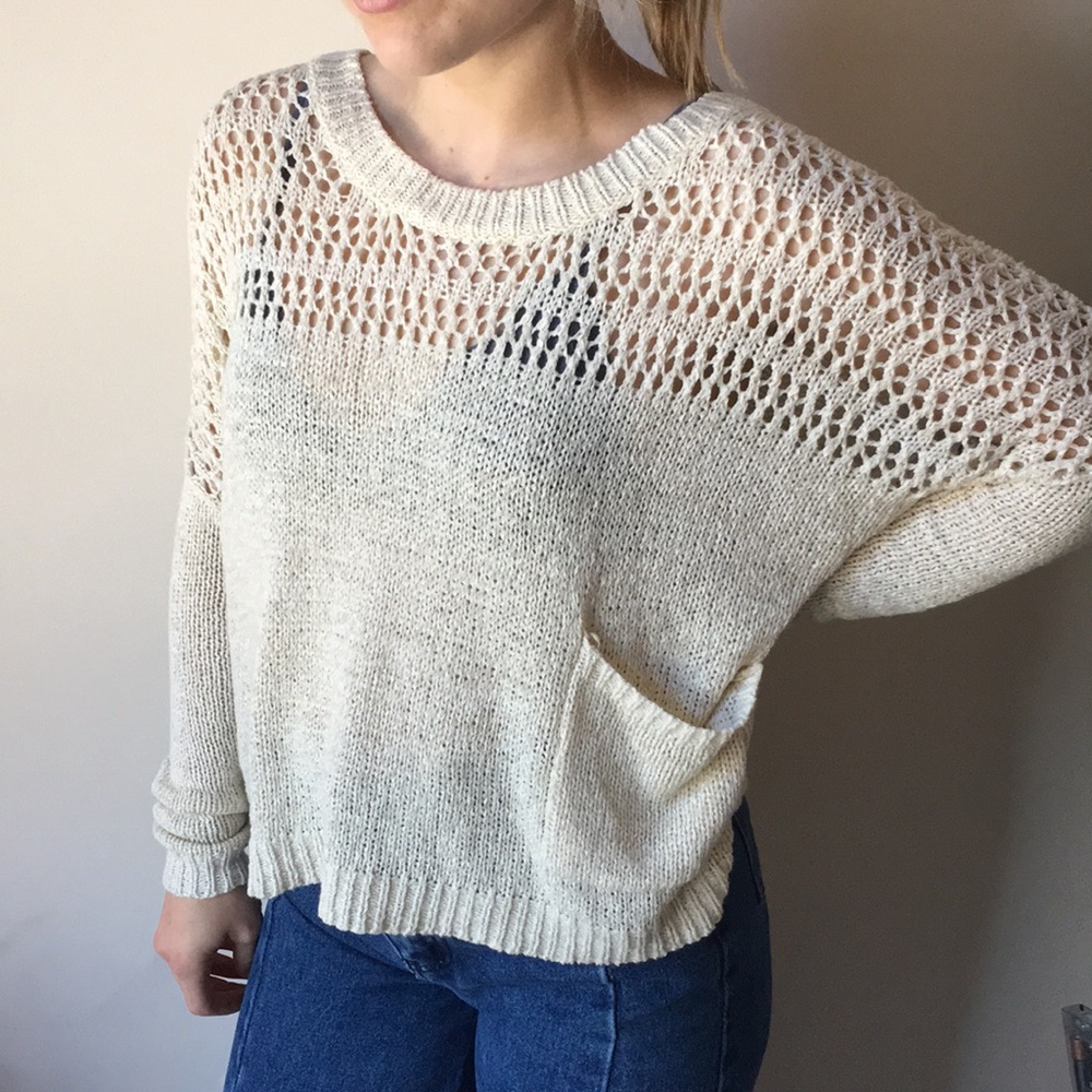 Cream Colored Pullover Sweater